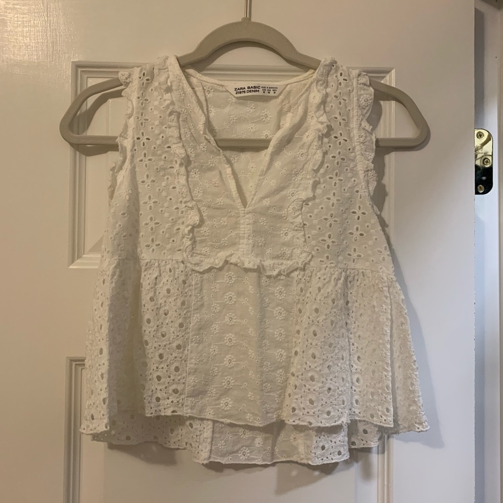 Zara Eyelet Top